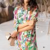 Clothing Oliphant | Shirt Dress Midi- Polly Green