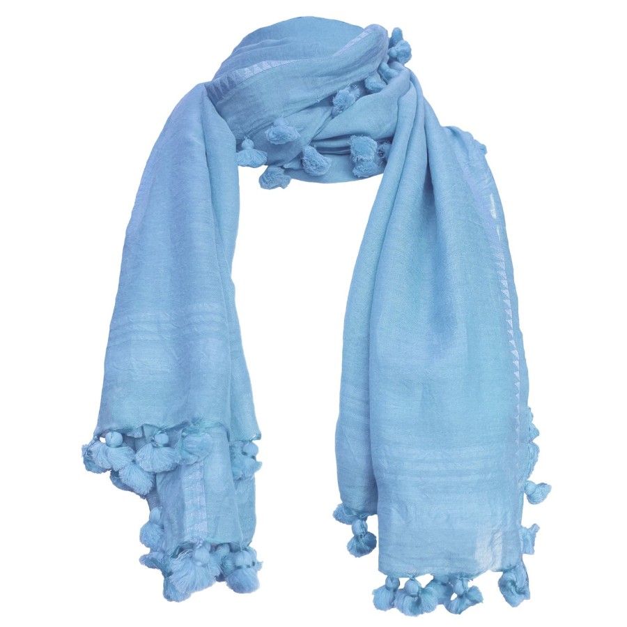 Accessories Oliphant | Blue Tassel Scarf