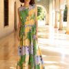 Clothing Oliphant | Sleeveless Piped Maxi- Stockholm Green