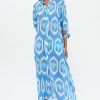 Clothing Oliphant | Shirt Dress Midi- Odisha Blue