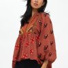 Clothing Oliphant | Mandarin Balloon Top- Lucknow Mocha