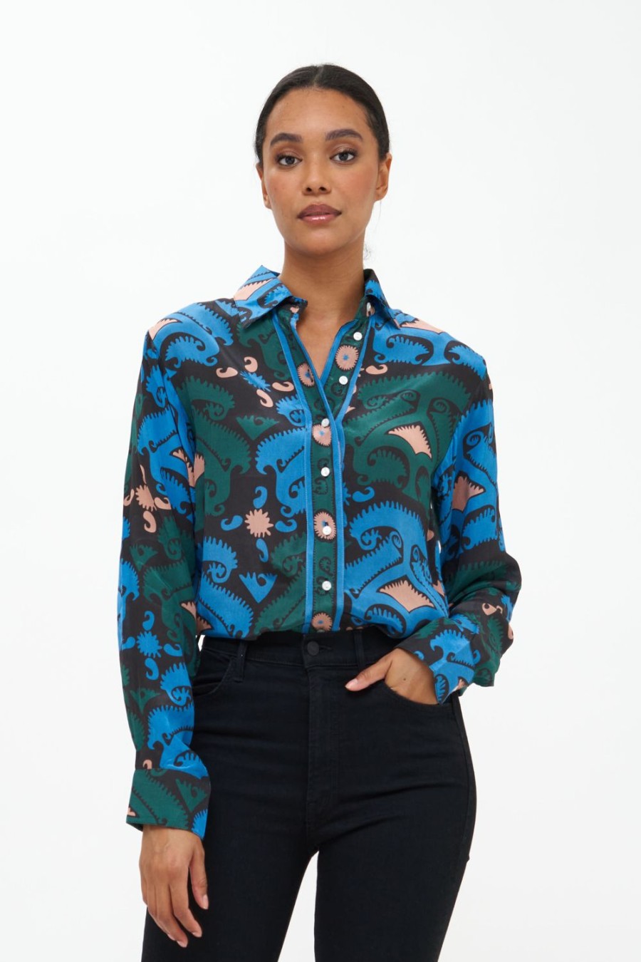 Clothing Oliphant | Button Down- Uzbek Blue