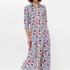 Clothing Oliphant | Shirt Dress Maxi- Harlan Red