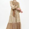 Clothing Oliphant | High Neck Button Maxi- Marchesa Olive