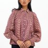 Clothing Oliphant | Smocked Button Down Blouse- Sierra Black