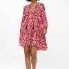 Clothing Oliphant | Balloon Sleeve Short- Python Coral