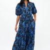 Clothing Oliphant | Puff Sleeve Maxi- Willow Blue