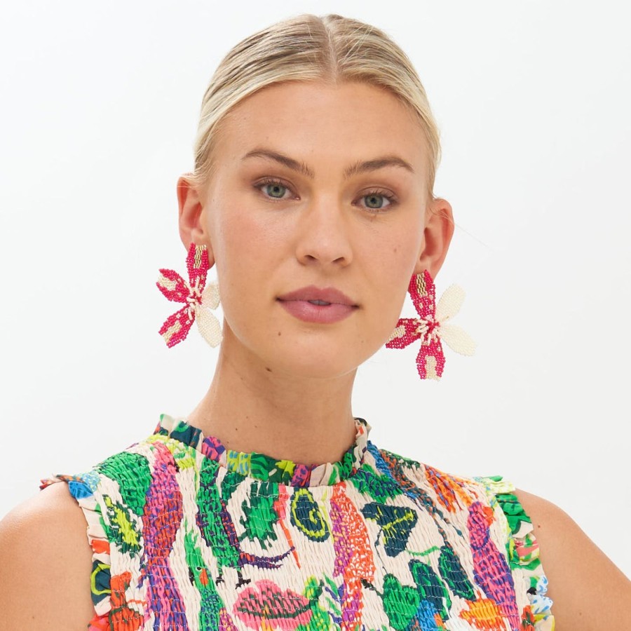 Accessories Oliphant | Kauai Earrings- Hot Pink