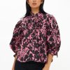 Clothing Oliphant | Ruffle Front Blouse- Willow Dusty Rose