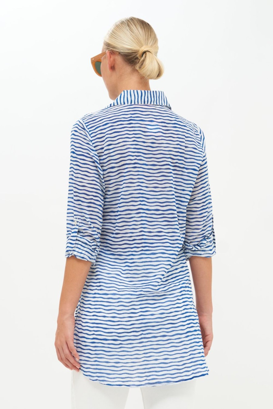 Clothing Oliphant | Long Collar- Wiggy Blue