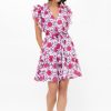 Clothing Oliphant | Flirty Ruffle Hem- Poppy Raspberry