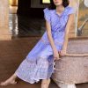 Clothing Oliphant | Cinched Flirty Midi- Campania Peri