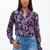 Clothing Oliphant | Ruffle Collar Blouse- Willow Rhubarb