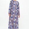 Clothing Oliphant | Long Sleeve Shift Dress Maxi- Palermo Indigo