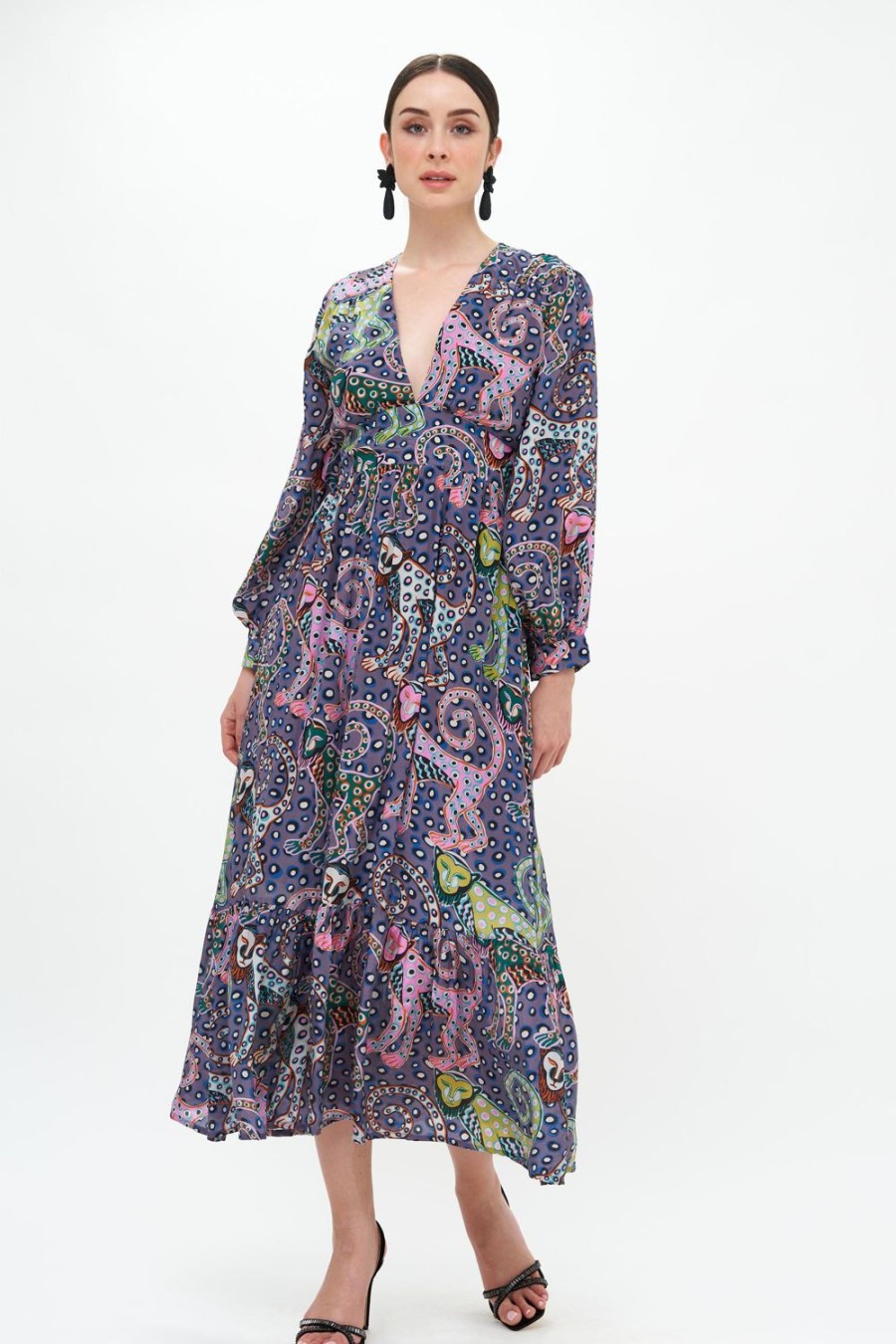 Clothing Oliphant | Tie Back Maxi- Capuchin Purple