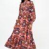 Clothing Oliphant | Shirt Waist Maxi- Uzbek Brick