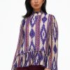 Clothing Oliphant | Peplum Blouse- Palermo Indigo