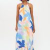 Clothing Oliphant | Tie Neck Maxi- Moma White