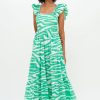 Clothing Oliphant | Flirty Tie Back Maxi- Singita Mint