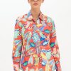 Clothing Oliphant | Button Down- Polly Coral