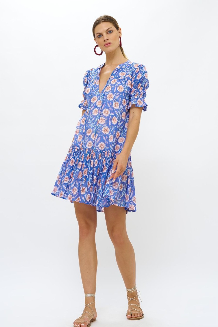 Clothing Oliphant | Smocked Drop Mini- Amalfi Peri