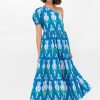 Clothing Oliphant | One Shoulder Maxi- Sumba Blue