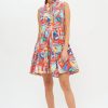 Clothing Oliphant | Yoke Dress- Polly Coral