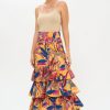 Clothing Oliphant | Ruffle Maxi Skirt- Kruger Saffron