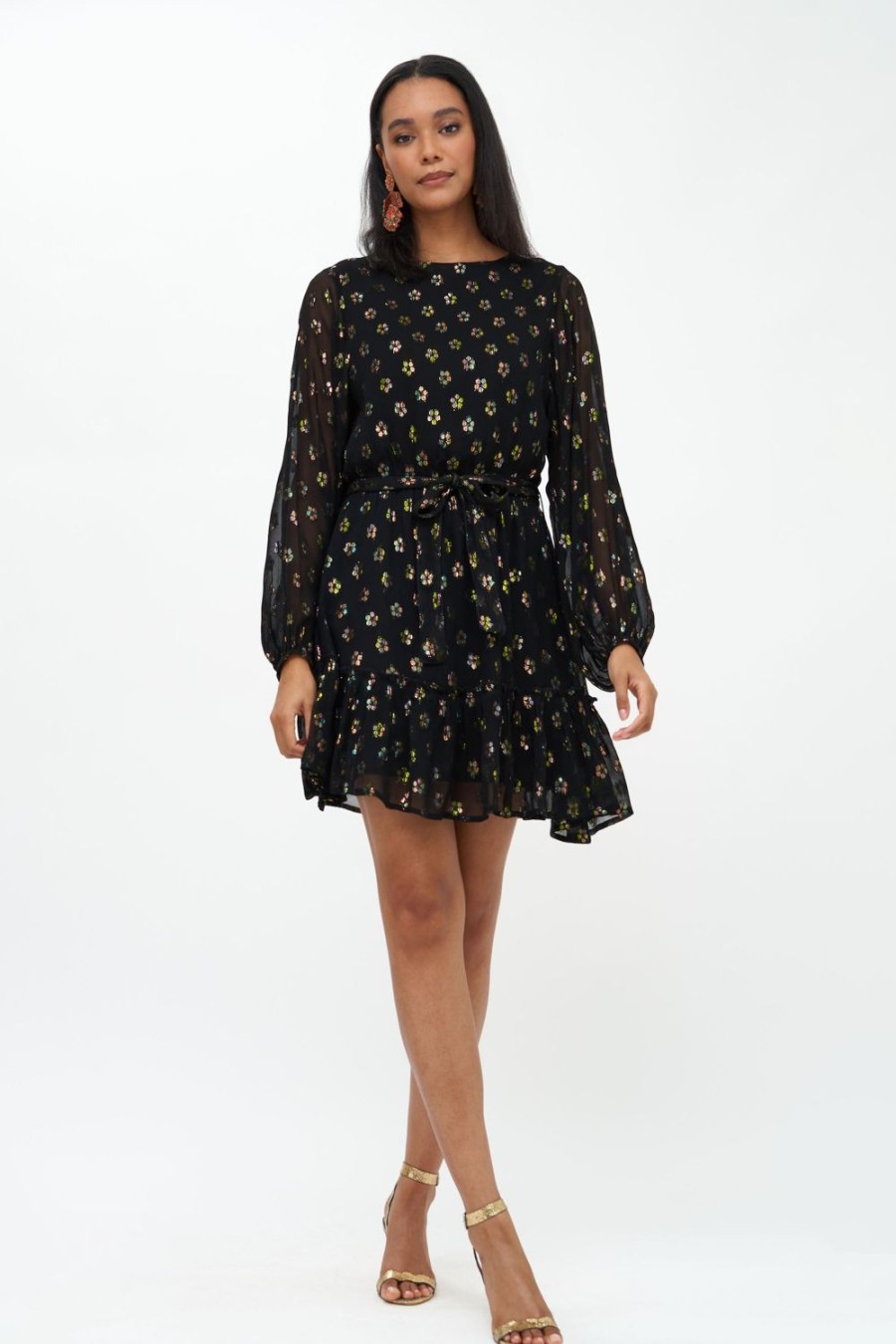 Clothing Oliphant | Flirty Short Dress- Kala Black