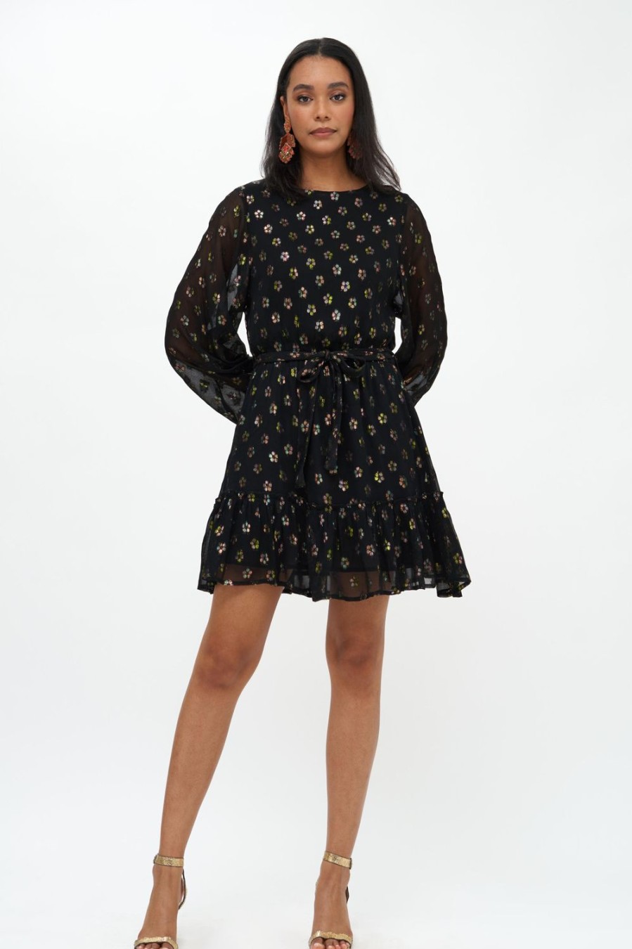 Clothing Oliphant | Flirty Short Dress- Kala Black