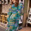 Clothing Oliphant | Mock Neck Maxi- Bukhara Green